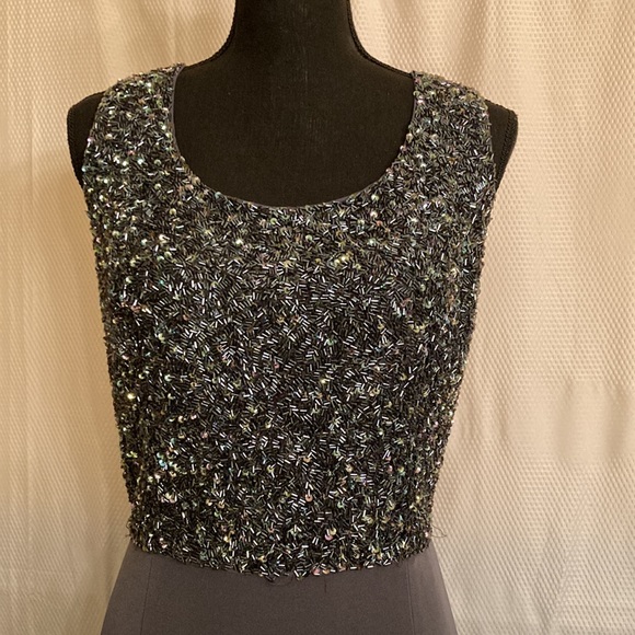 Vintage Vie by Victoria Boyd Beaded Formal Dress with Jacket -Size 14 - Picture 4 of 16